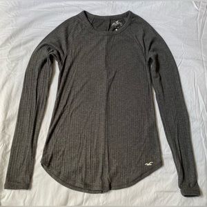 HOLLISTER • Long Sleeve Slim Tee • Grey • EUC  • XS